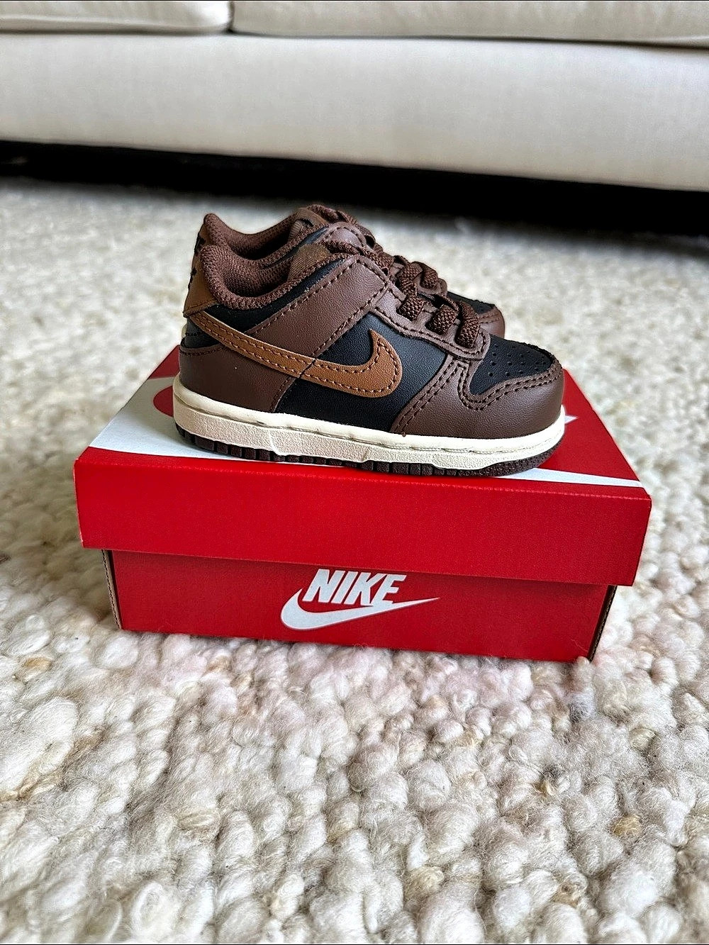 Nike Dunk Low (TD) ) Sneakers Brown & Black Baby 5C